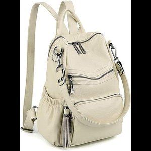 Women Backpack Purse Leather Vegan Ladies Fashion Designer Bag with Tassel